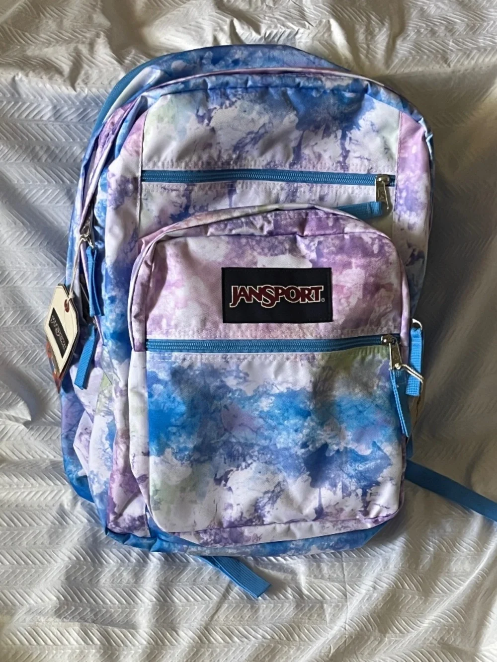 JanSport Tie-Dye Backpack Blue & Purple XL Big Student Fits 15” laptop  NEW!